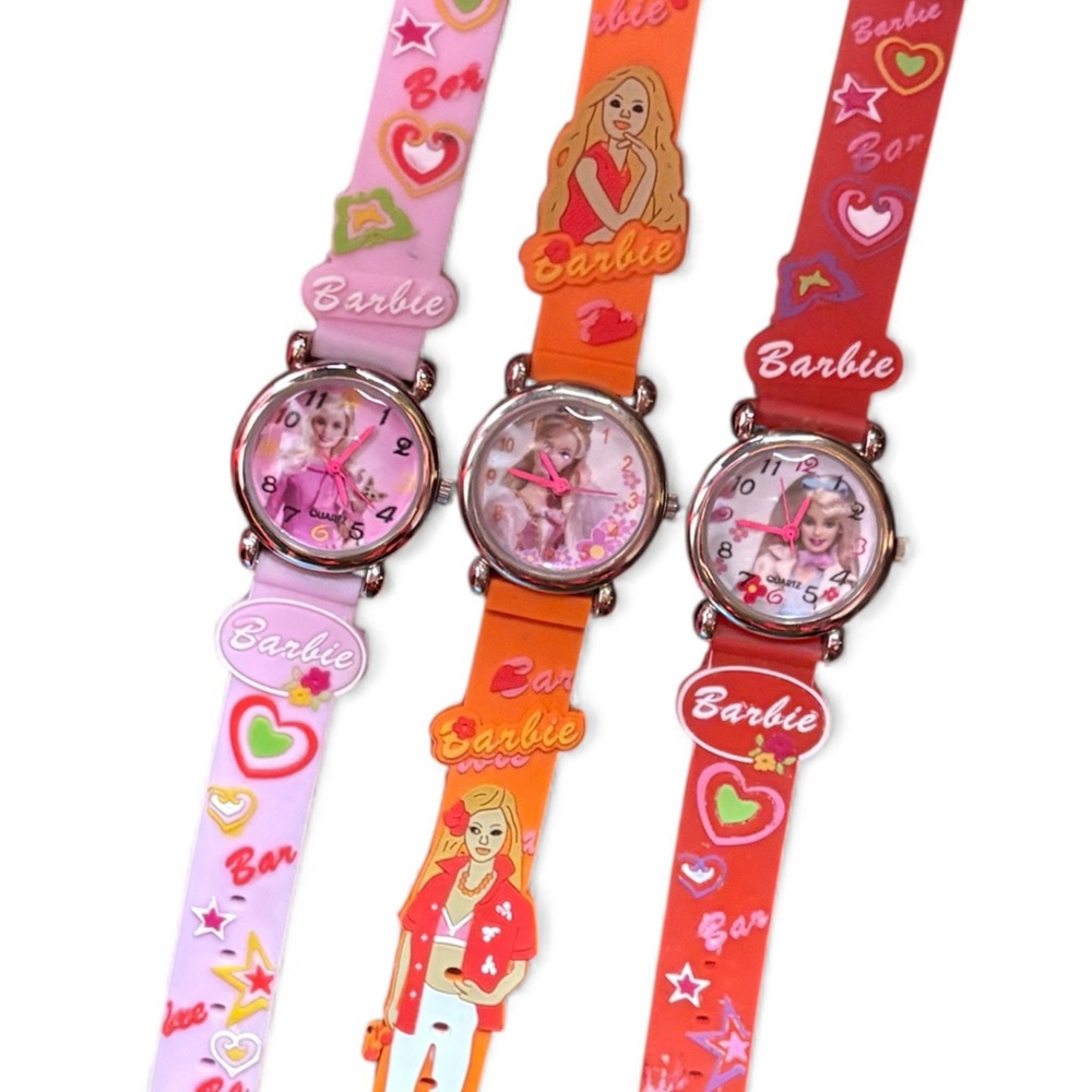 Vintage  Barbie Collectible Watches - Pink, Orange, Red